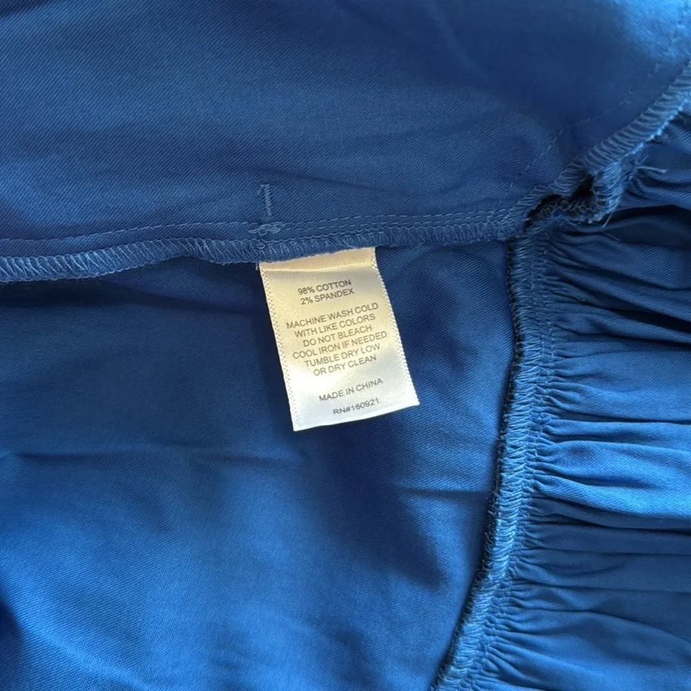 new S’EDGE Retro Mod “Mary” Dress, Cobalt Blue Cotton Sateen, size XL - Picture 5 of 6